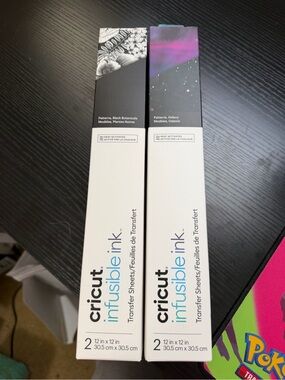 Cricut Infusible Ink Sheets - Black Floral & Galaxy Purple/Blue